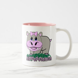 Caneca De Café Em Dois Tons Hipopótamo