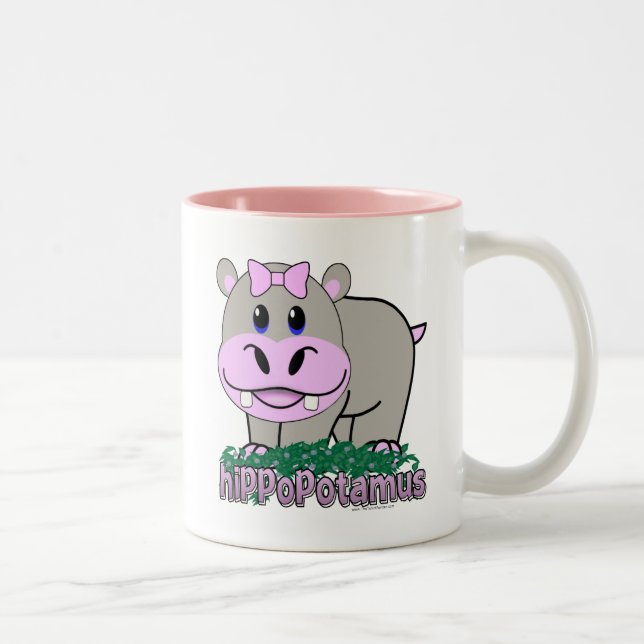 Caneca De Café Em Dois Tons Hipopótamo (Direita)