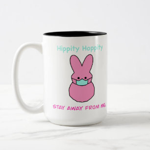 Caneca De Café Em Dois Tons Hippity hoppity fica longe de mim.