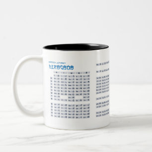 Caneca De Café Em Dois Tons Hiragana japonesa e Katakana Alphabet Mug - Branco