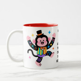 Caneca De Café Em Dois Tons (His) Funny Personalized Circus Monkeys