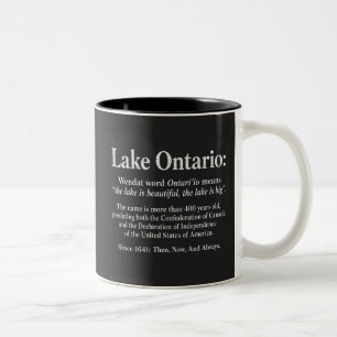 Caneca De Café Em Dois Tons História do Lago Ontário Definição Wendat