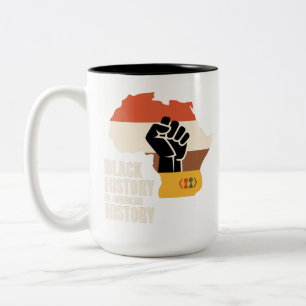 Caneca De Café Em Dois Tons História Negra É Cultura Patrimônio Americano