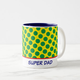 Caneca De Café Em Dois Tons Histórias em quadrinhos Engraçados Pontos de Super