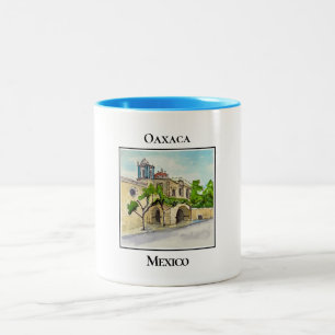 Caneca De Café Em Dois Tons Histórica Parroquia de los Siete Principes Oaxaca