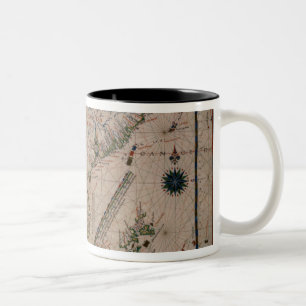 Caneca De Café Em Dois Tons HM 41 o Extremo Oriente, de um atlas portolan