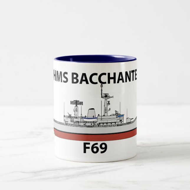 Caneca De Café Em Dois Tons HMS Bacchante, config. (Centro)
