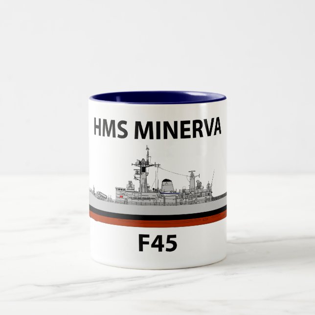Caneca De Café Em Dois Tons HMS Minerva, seacat (Centro)