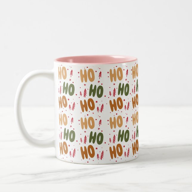 Caneca De Café Em Dois Tons Ho Ho natal (Esquerda)