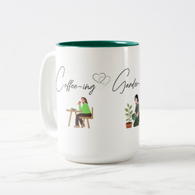 Caneca De Café Em Dois Tons Hobbies (Frente Esquerda)