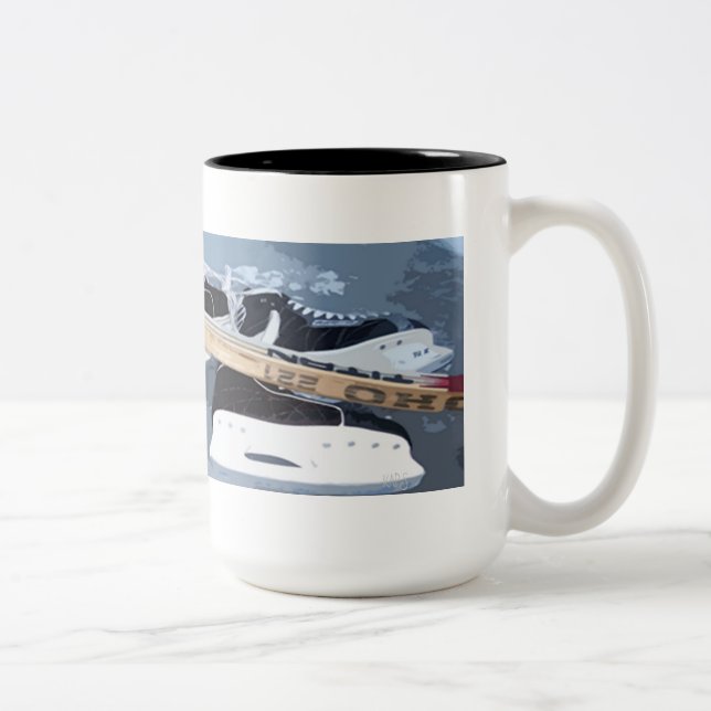 Caneca De Café Em Dois Tons Hockey Mug (Direita)