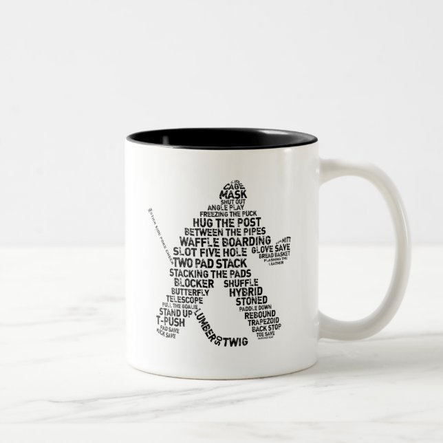 Caneca De Café Em Dois Tons Hockey Netminder Mug (Direita)