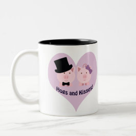 Caneca De Café Em Dois Tons Hogs e beijos!