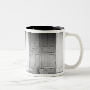 Caneca De Café Em Dois Tons Hoi An Vietnam, Casa com Bicicleta