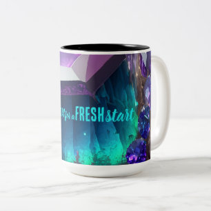 Caneca De Café Em Dois Tons Hoje é uma citação motivacional de início novo do 