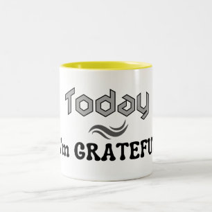 Caneca De Café Em Dois Tons Hoje, sou Grateful Cup