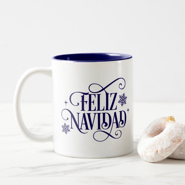Caneca De Café Em Dois Tons Holiday Coffee Mug (Com Donut)