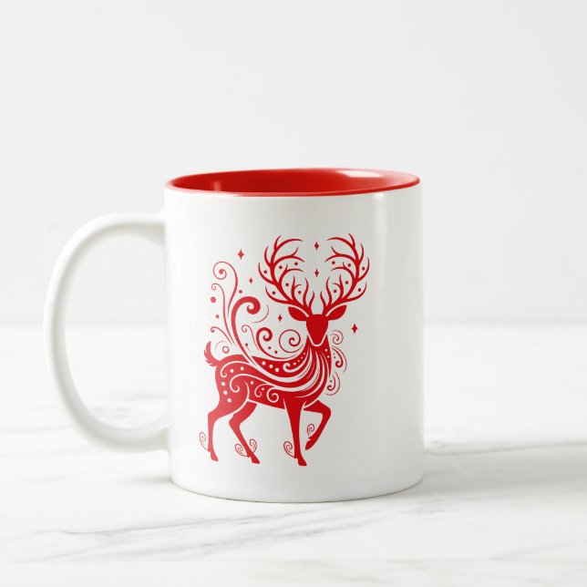 Caneca De Café Em Dois Tons Holiday Deer (Esquerda)
