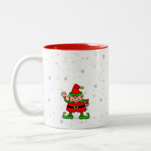 Caneca De Café Em Dois Tons Holiday Elf Mug