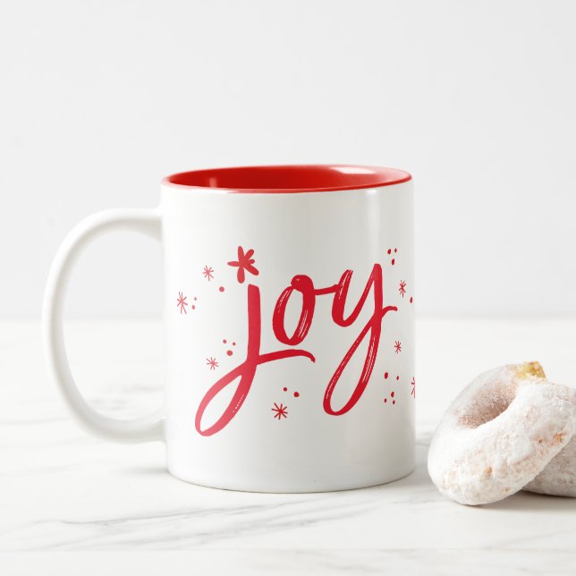 Caneca De Café Em Dois Tons HOLIDAY GIFT trendy lete mão alegria festiva verme (Com Donut)