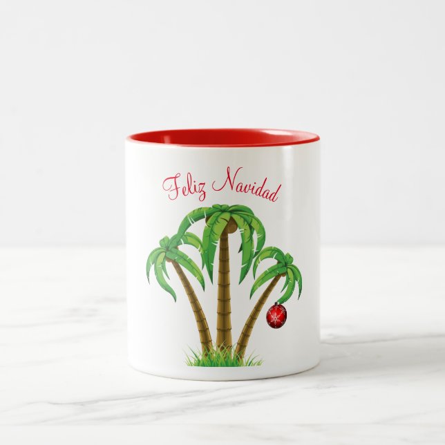 Caneca De Café Em Dois Tons Holiday Mug Feliz Navidad (Centro)