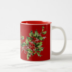 Caneca De Café Em Dois Tons Holly berry 001