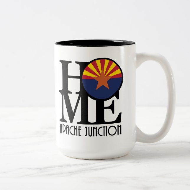 Caneca De Café Em Dois Tons HOME Apache Junction 15oz (Direita)