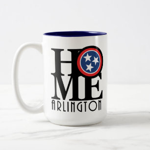 Caneca De Café Em Dois Tons HOME Arlington Tennessee 15oz
