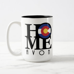 Caneca De Café Em Dois Tons HOME Avon Colorado 15oz