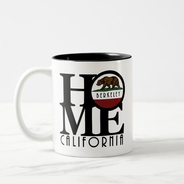 Caneca De Café Em Dois Tons HOME Berkeley California 11oz (Esquerda)