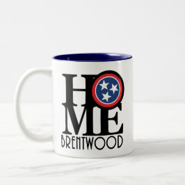 Caneca De Café Em Dois Tons HOME Brentwood Tennessee