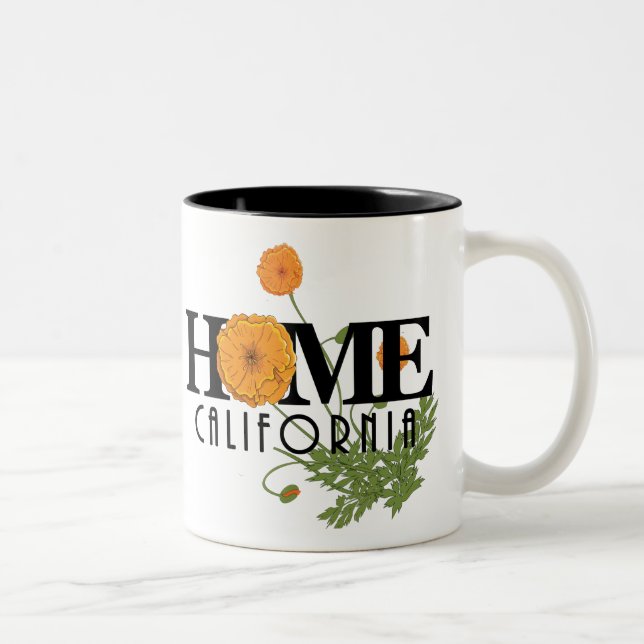 Caneca De Café Em Dois Tons HOME California Poppies 11oz (Direita)