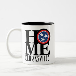 Caneca De Café Em Dois Tons HOME Clarksville