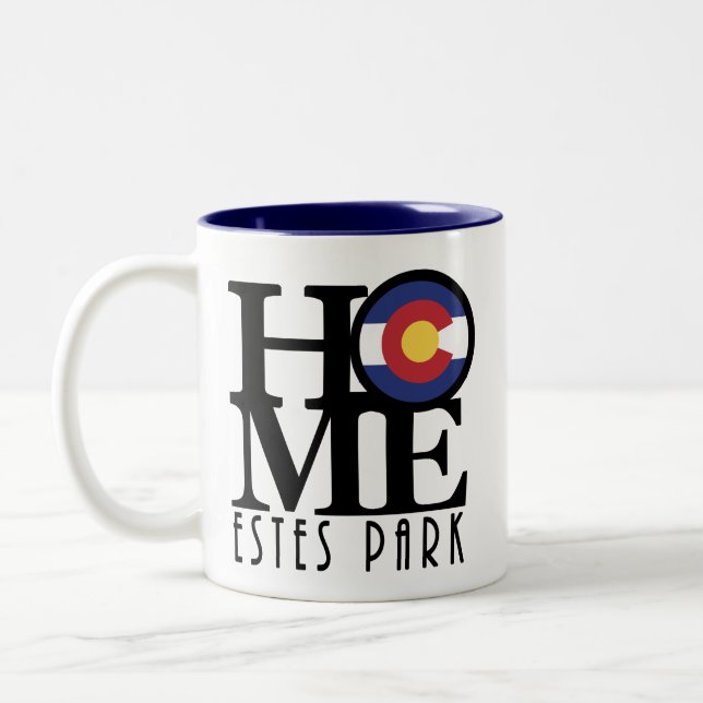Caneca De Café Em Dois Tons HOME Estes Park 11oz (Esquerda)