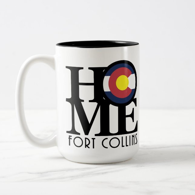 Caneca De Café Em Dois Tons HOME Fort Collins 15oz (Esquerda)