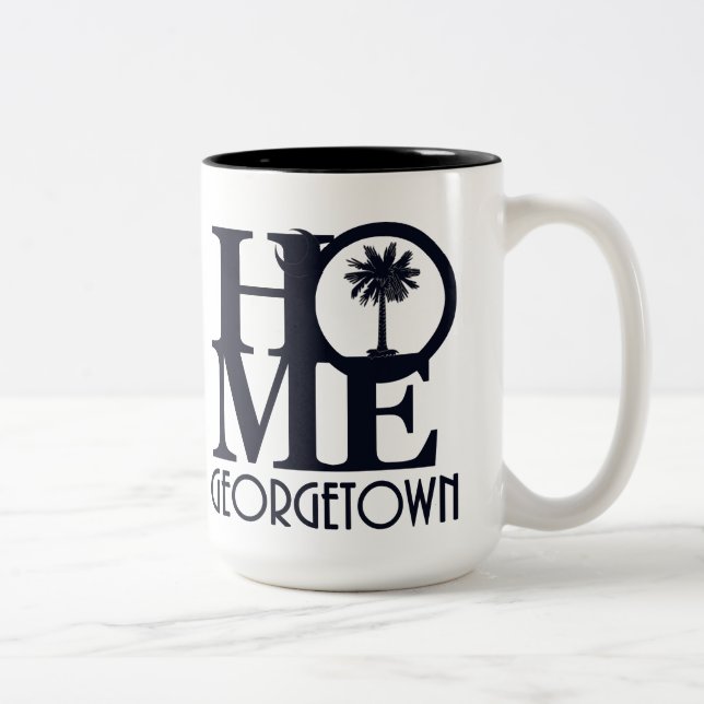 Caneca De Café Em Dois Tons HOME Georgetown SC 15oz (Direita)