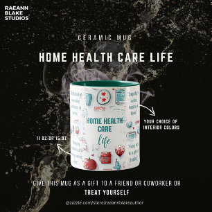 Caneca De Café Em Dois Tons Home Health Care Workers Cerâmica Mug
