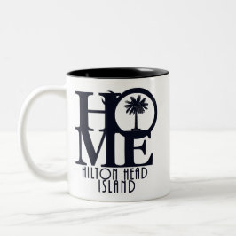 Caneca De Café Em Dois Tons HOME Hilton Head Island 11oz - Mug de café com doi