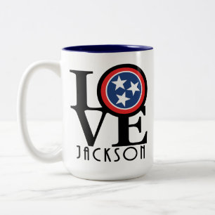 Caneca De Café Em Dois Tons HOME Jackson TN 15oz