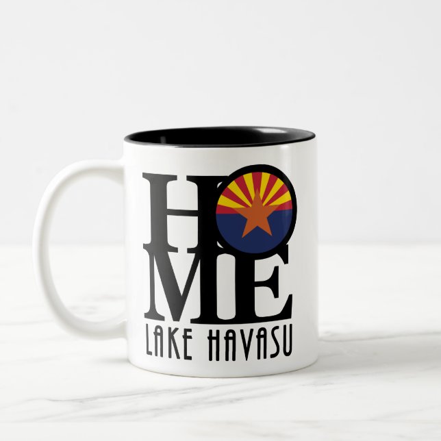 Caneca De Café Em Dois Tons HOME Lake Havasu 11oz (Esquerda)