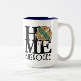 Caneca De Café Em Dois Tons HOME Muskogee OK 15oz