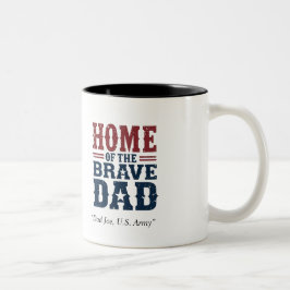 Caneca De Café Em Dois Tons Home of the Brave Dad Mug – Funny Patriotic Gift