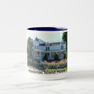 Caneca De Café Em Dois Tons Home Page da Ilha Mackinac