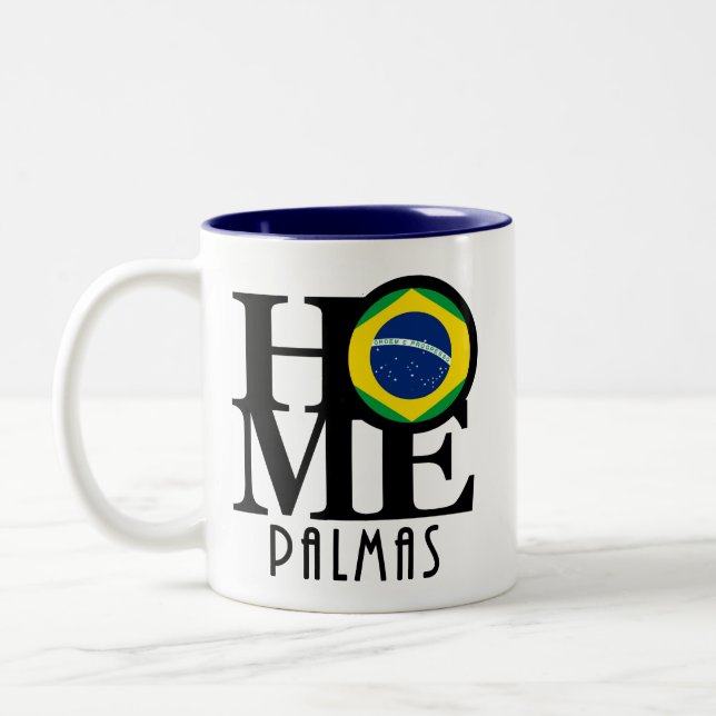 Caneca De Café Em Dois Tons HOME Palmas 11oz (Esquerda)