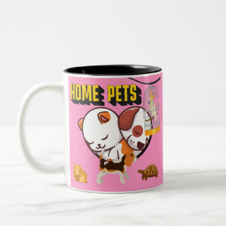 Caneca De Café Em Dois Tons Home Pets – Cute & Cozy Animal Love for Your Space