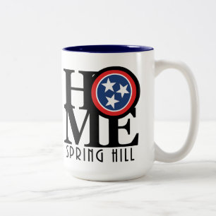 Caneca De Café Em Dois Tons HOME Primavera Hill Tennessee 15oz