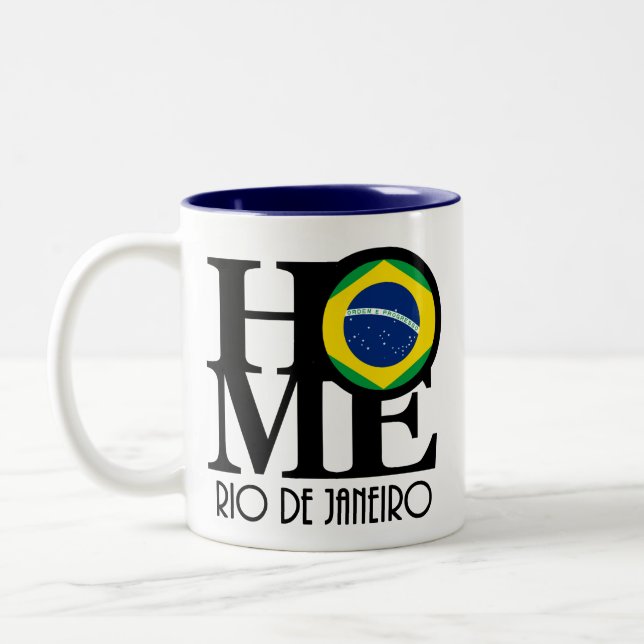 Caneca De Café Em Dois Tons HOME Rio de Janeiro 11oz (Esquerda)