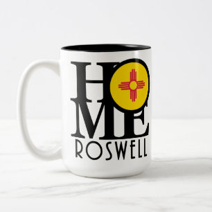 Caneca De Café Em Dois Tons HOME Roswell New Mesico 15oz