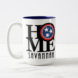 Caneca De Café Em Dois Tons HOME Savannah Tennessee 15oz