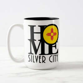 Caneca De Café Em Dois Tons HOME Silver City Novo México 15oz